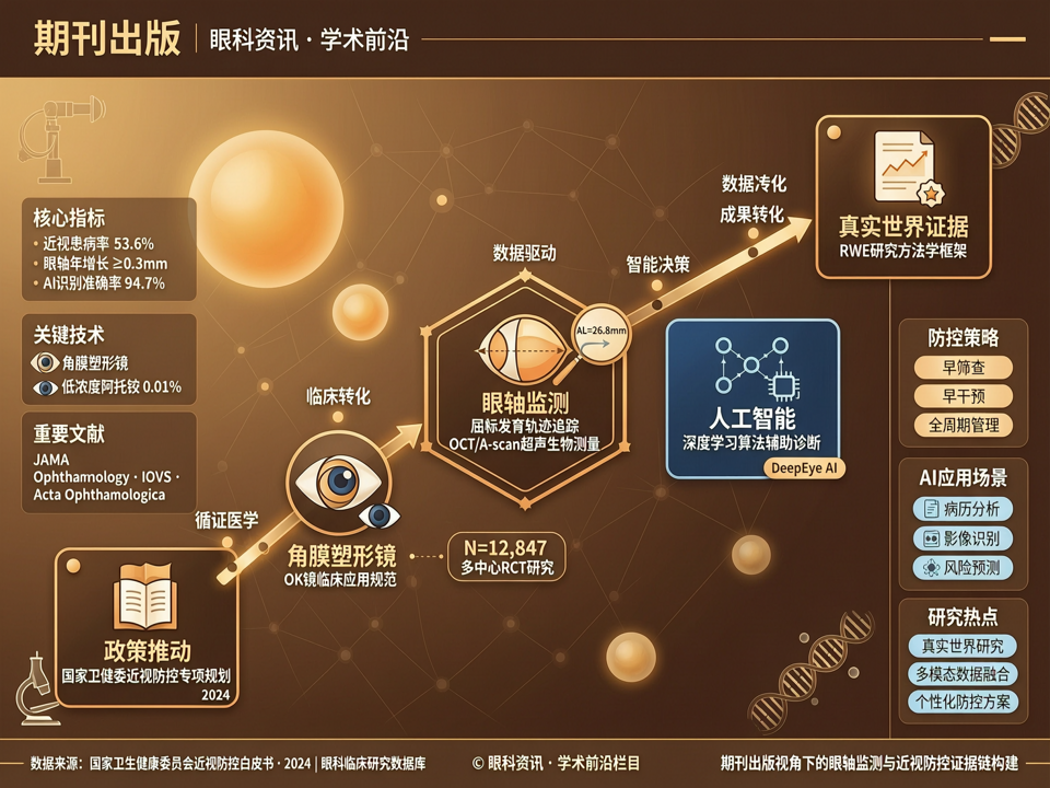 期刊出版视角下的眼轴监测与近视防控证据链构建:从政策推动到AI辅助的学术传播新维度