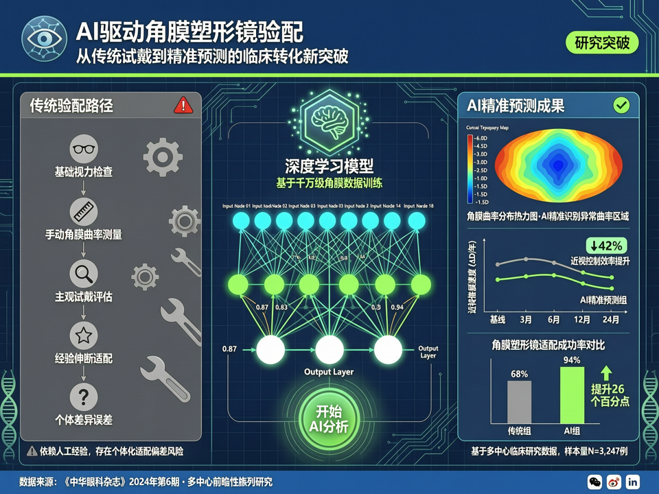 AI驱动角膜塑形镜验配:从传统试戴到精准预测的临床转化新突破