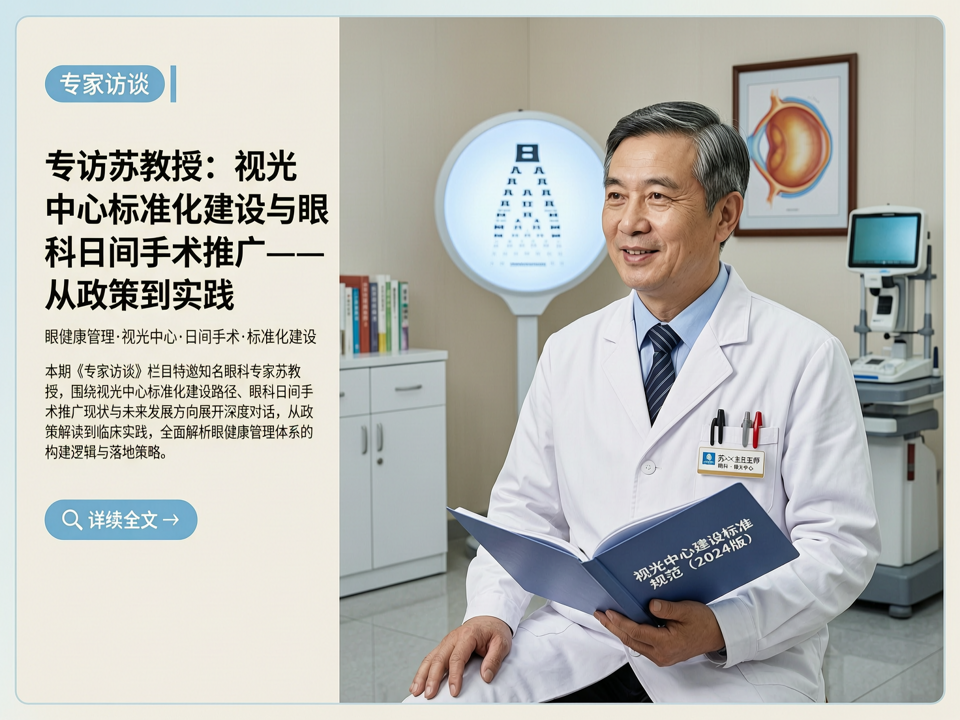 专访苏教授:视光中心标准化建设与眼科日间手术推广——从政策到实践