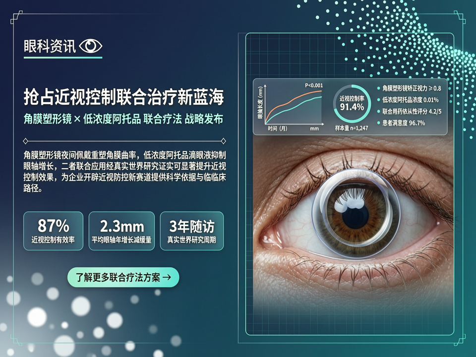 眼科企业“角膜塑形镜与低浓度阿托品联合疗法”战略:抢占近视控制联合治疗新蓝海