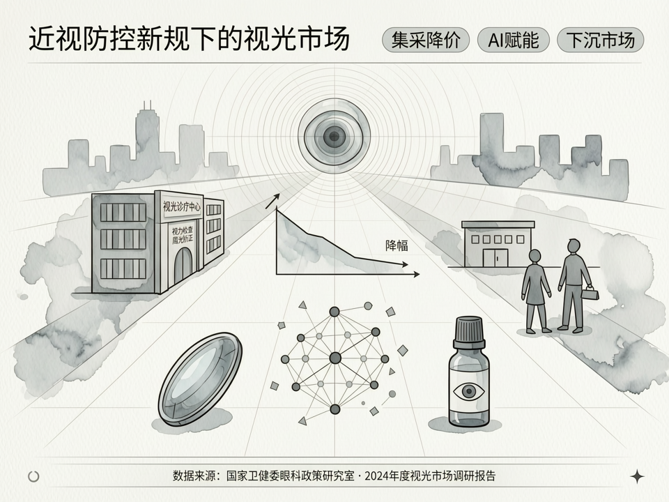 近视防控新规下的视光市场:集采降价与AI赋能的双重变奏