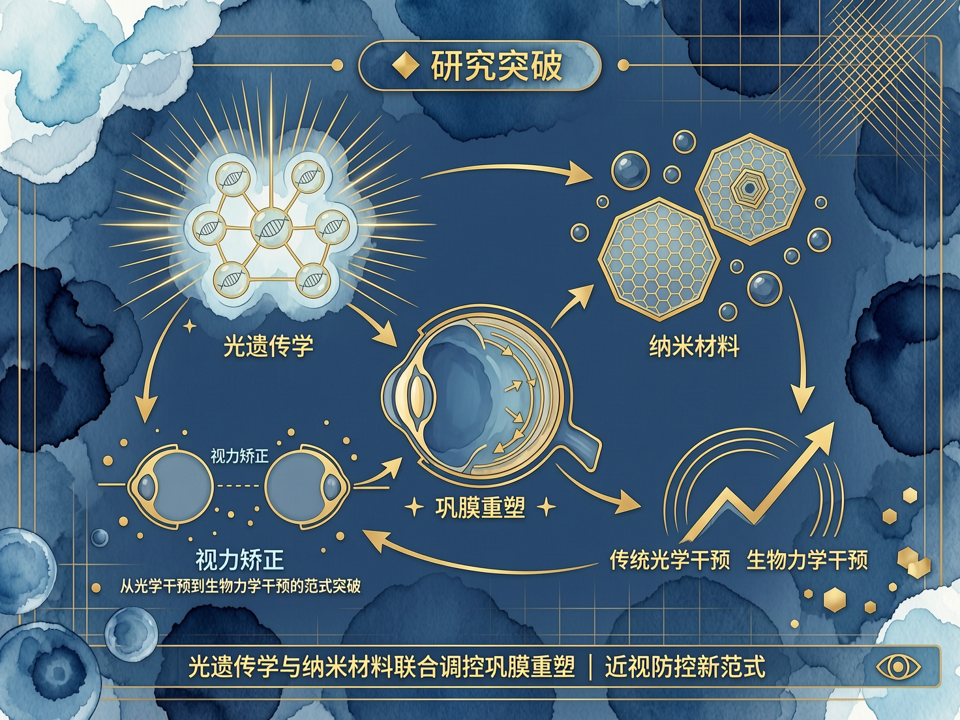 光遗传学与纳米材料联合调控巩膜重塑:近视防控从光学干预到生物力学干预的范式突破