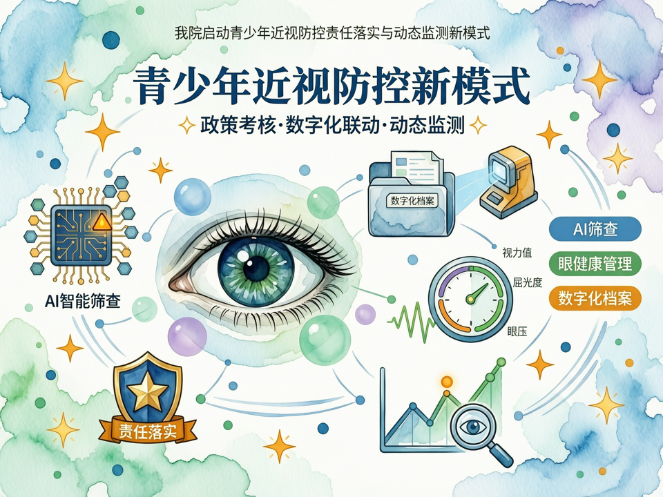 政策考核与数字化档案联动:我院启动青少年近视防控责任落实与动态监测新模式