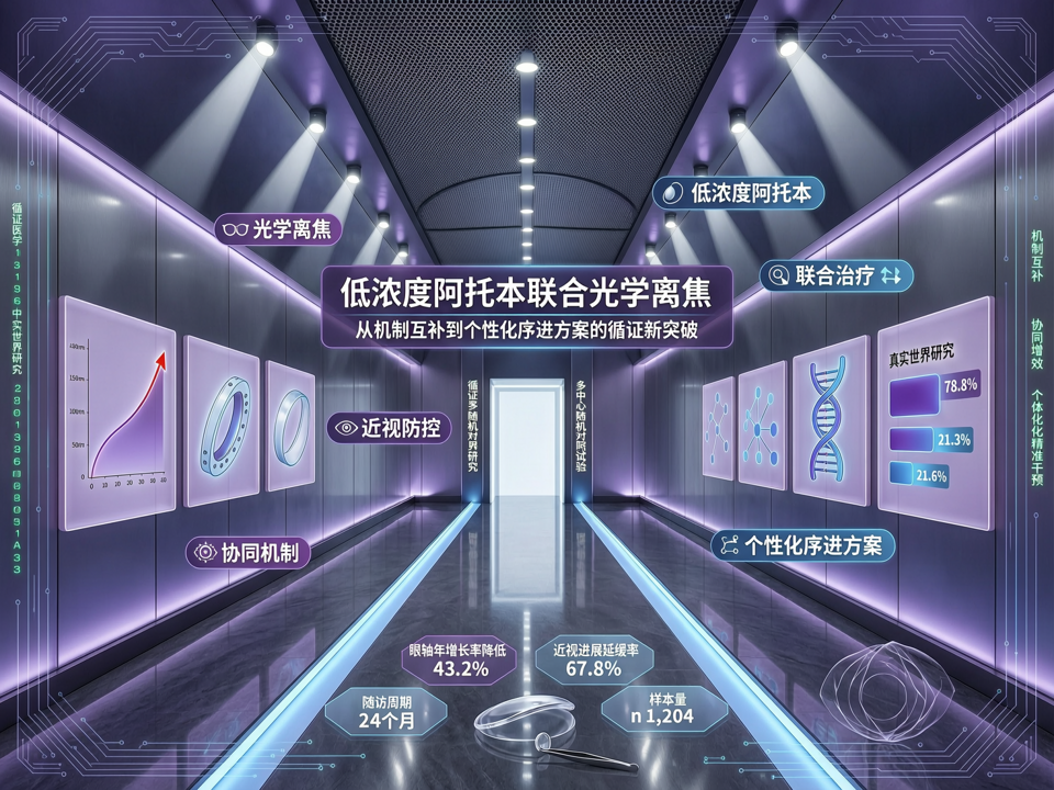 低浓度阿托品联合光学离焦:从机制互补到个性化序贯方案的循证新突破