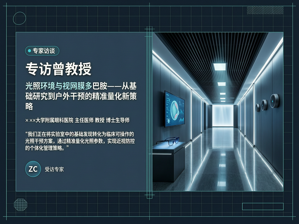 专访曾教授:光照环境与视网膜多巴胺——从基础研究到户外干预的精准量化新策略