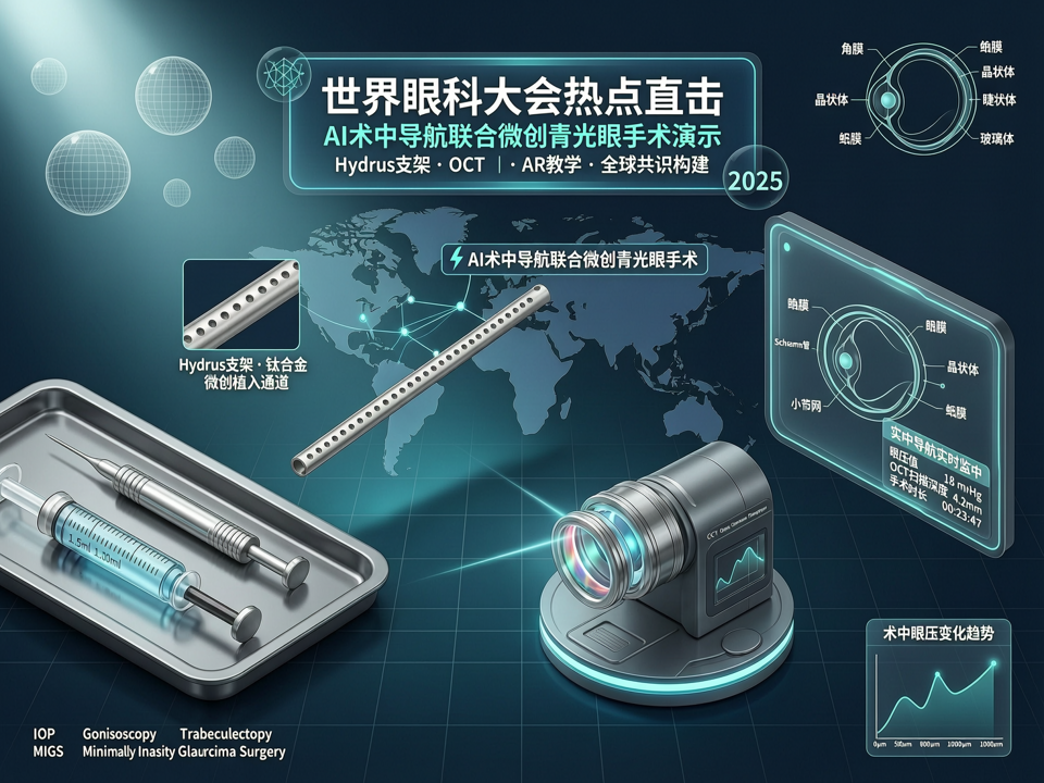 世界眼科大会热点直击:AI术中导航联合微创青光眼手术演示与全球共识构建