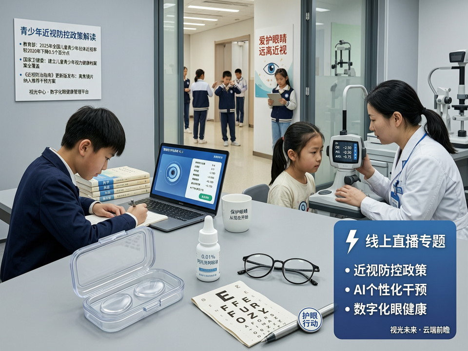 线上直播解码视光未来:从近视防控政策到AI个性化干预的云端前瞻