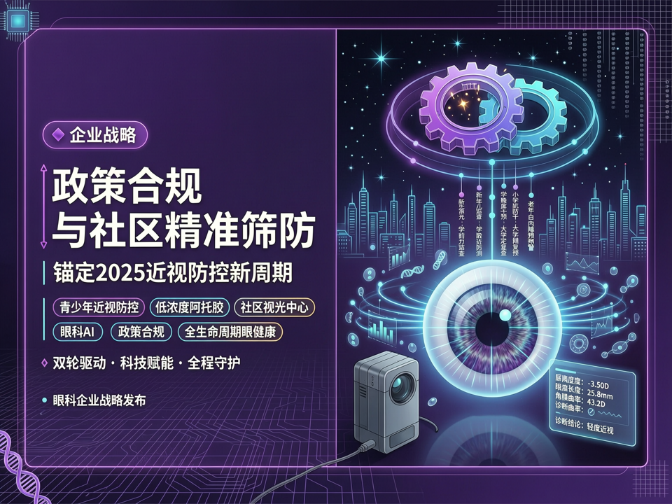 眼科企业“政策合规与社区精准筛防”双轮驱动战略:锚定2025近视防控新周期