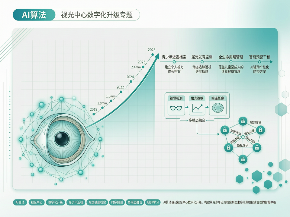 AI算法驱动视光中心数字化升级:从青少年近视档案到全生命周期眼健康管理的智能中枢