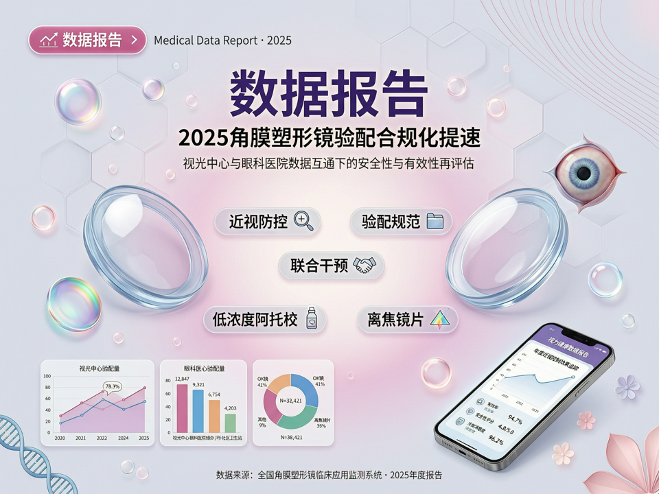 数据报告 | 2025角膜塑形镜验配合规化提速:视光中心与眼科医院数据互通下的安全性与有效性再评估