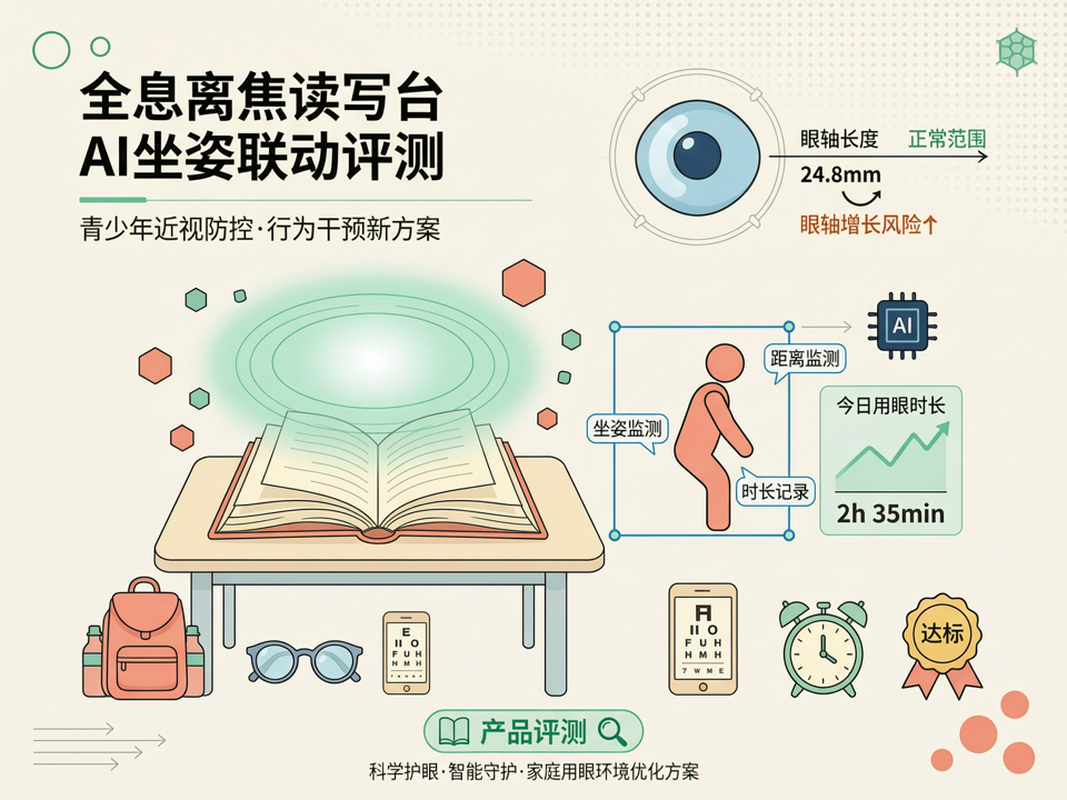 全息离焦读写台与AI坐姿监测联动:青少年近视防控场景化新评测