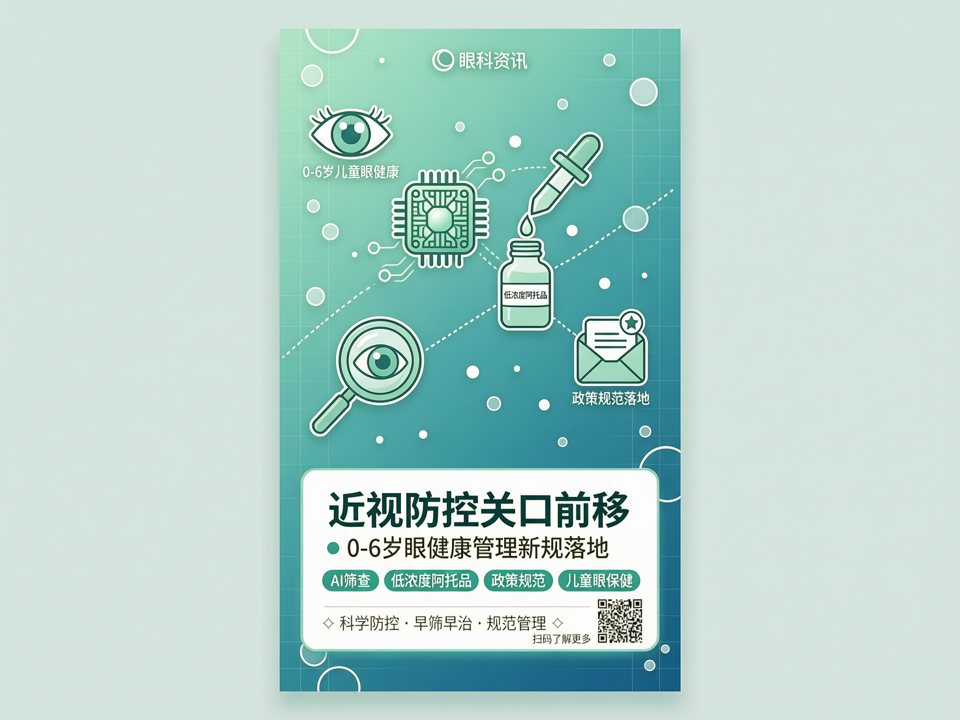 近视防控关口前移:0-6岁眼健康管理新规落地,AI筛查与阿托品规范化成关键