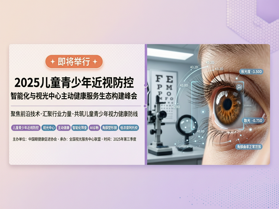 2025儿童青少年近视防控智能化与视光中心主动健康服务生态构建峰会