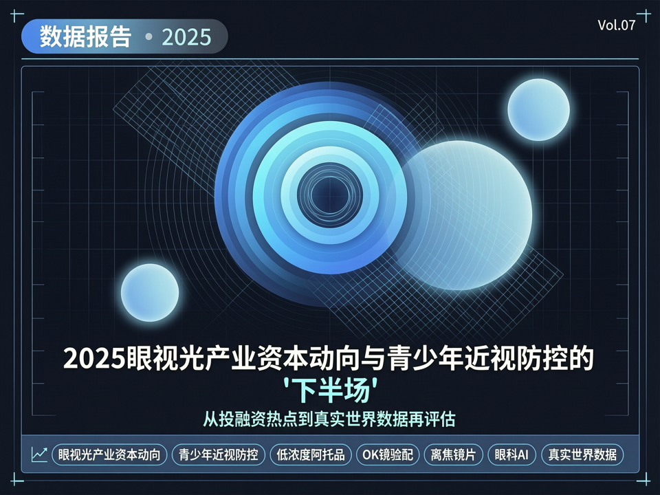 数据报告 | 2025眼视光产业资本动向与青少年近视防控的‘下半场’:从投融资热点到真实世界数据再评估