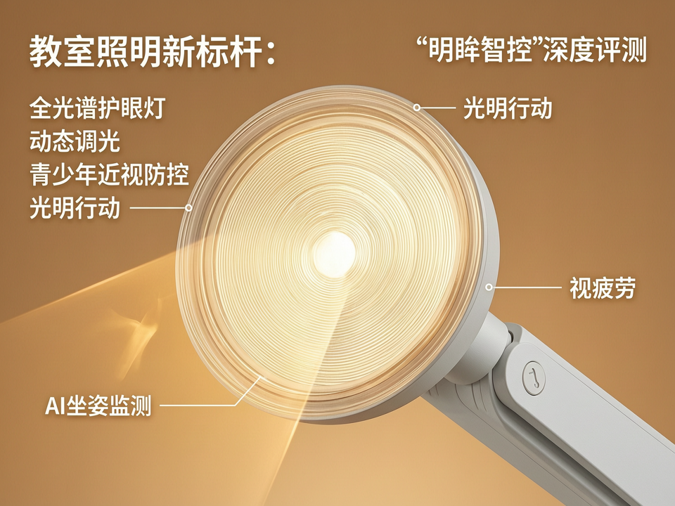 教室照明新标杆:全光谱动态护眼灯“明眸智控”深度评测