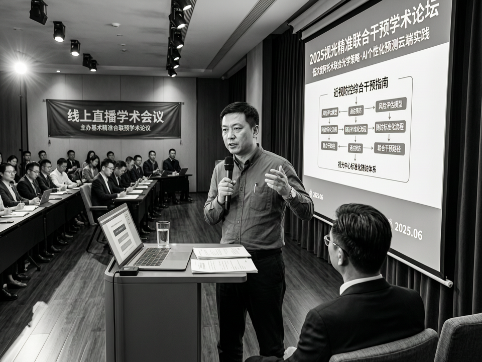 线上直播解码2025视光“精准联合干预”:从阿托品联合光学策略到AI个性化预测的云端实践