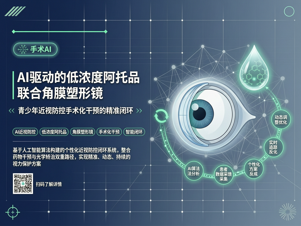 AI驱动的低浓度阿托品联合角膜塑形镜:青少年近视防控手术化干预的精准闭环
