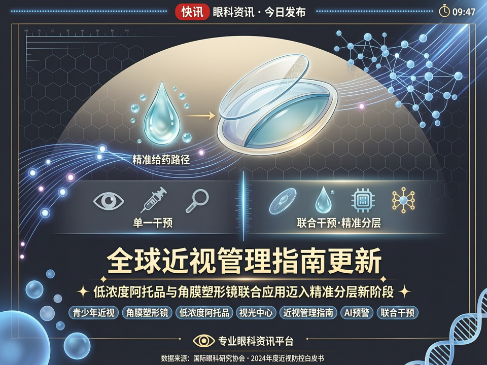 【快讯】全球近视管理指南更新:低浓度阿托品与角膜塑形镜联合应用迈入精准分层新阶段