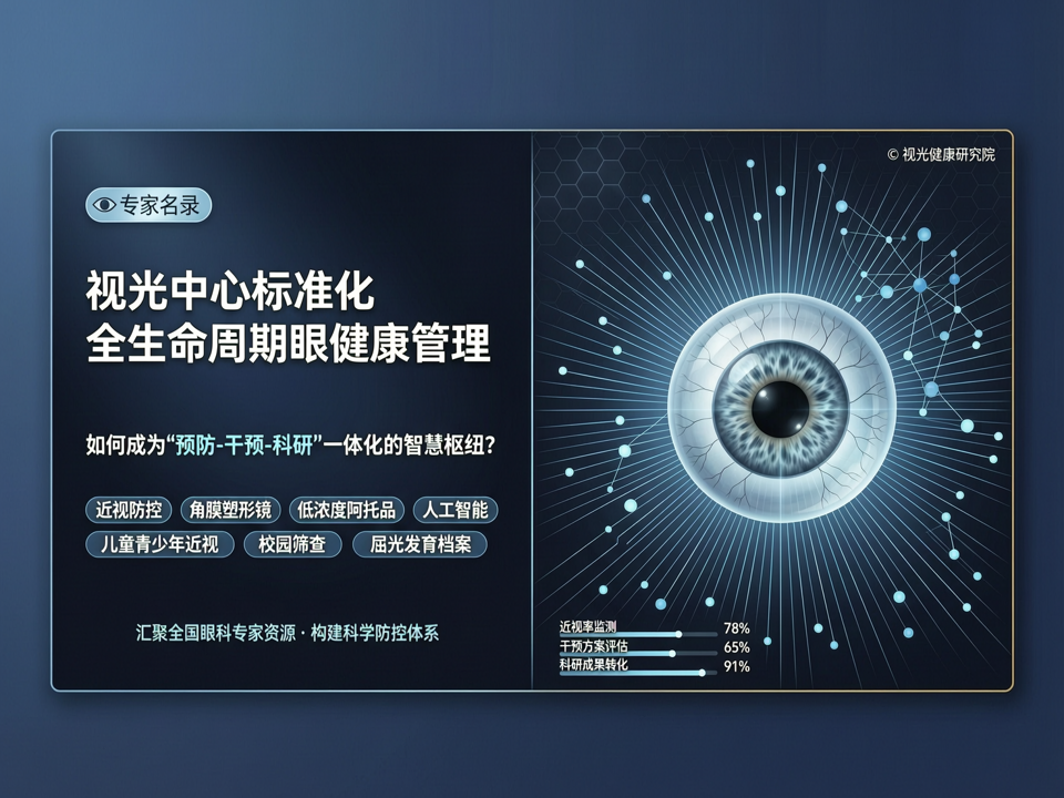 视光中心标准化与全生命周期眼健康管理:【专家名录】如何成为“预防-干预-科研”一体化的智慧枢纽?