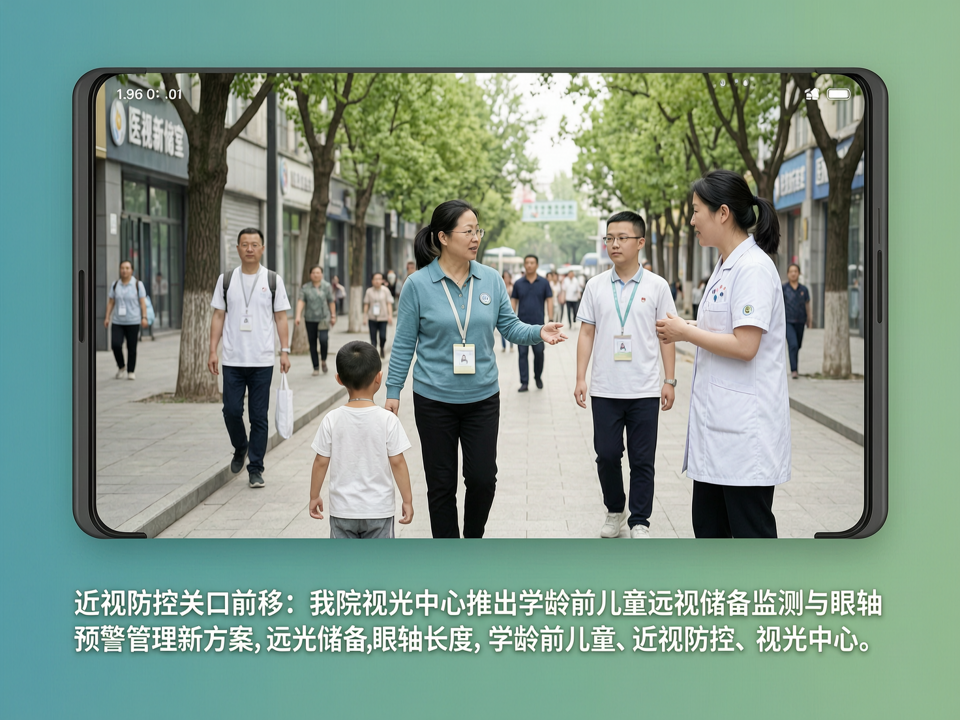近视防控关口前移:我院视光中心推出学龄前儿童远视储备监测与眼轴预警管理新方案
