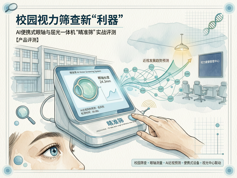 校园视力筛查新“利器”:AI便携式眼轴与屈光一体机“睛准筛”实战评测