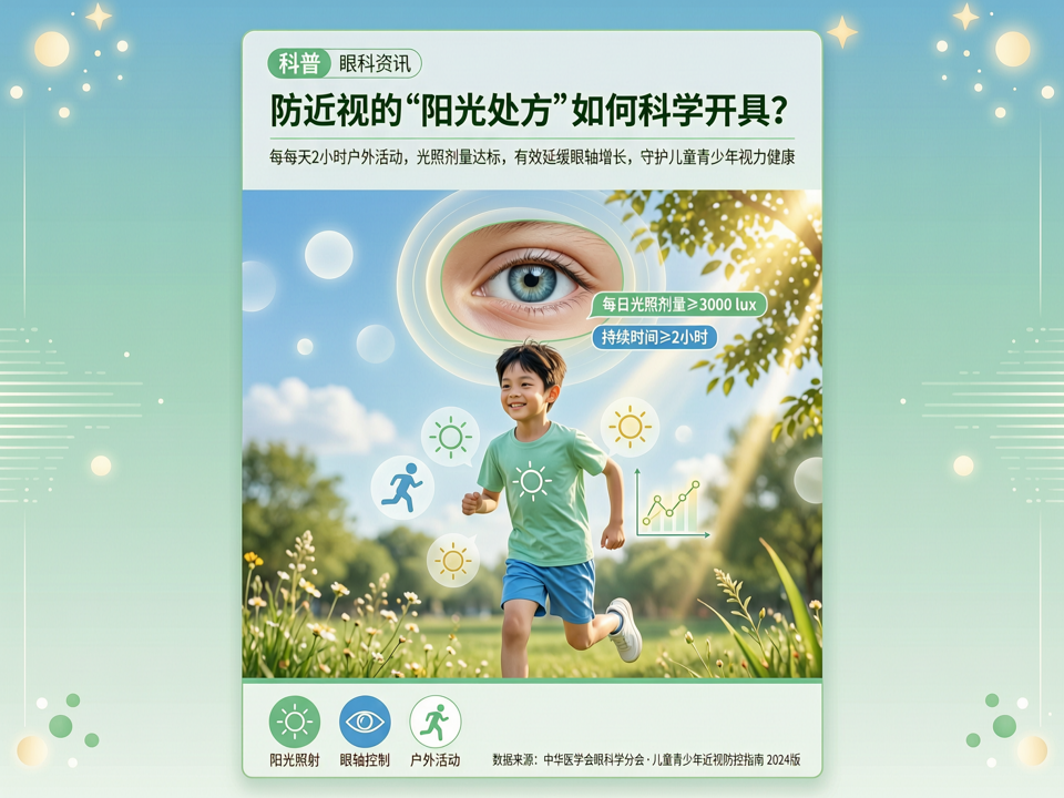 户外活动与光照剂量:防近视的“阳光处方”如何科学开具?