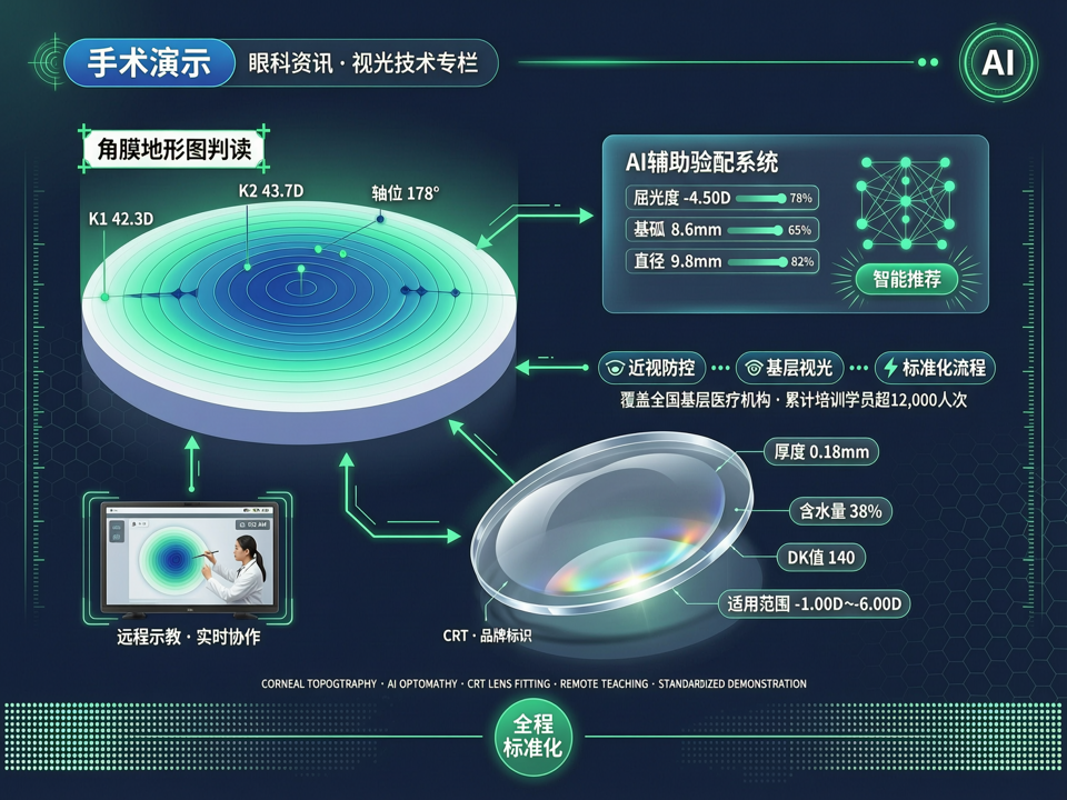 手术演示赋能基层视光:从角膜地形图判读到AI辅助角膜塑形镜验配的全流程标准化示教