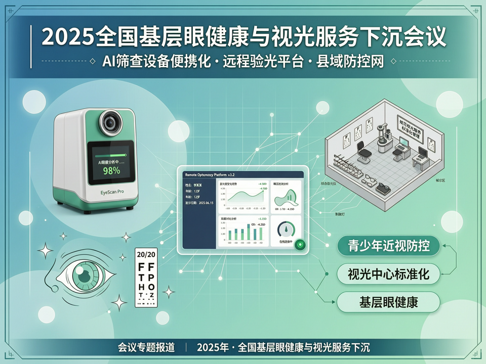 2025全国基层眼健康与视光服务下沉会议:AI筛查设备便携化与远程验光平台共筑县域防控网