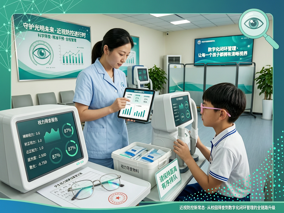 近视防控新常态:从校园筛查到数字化闭环管理的全链路升级