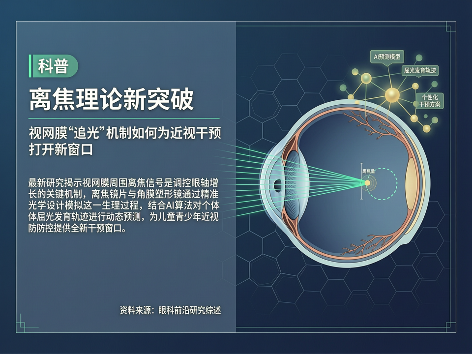 离焦理论新突破:视网膜“追光”机制如何为近视干预打开新窗口