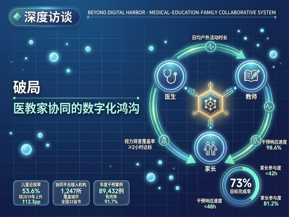 深度访谈 | 破局“医教家协同”的数字化鸿沟:构建儿童近视防控的行为干预闭环