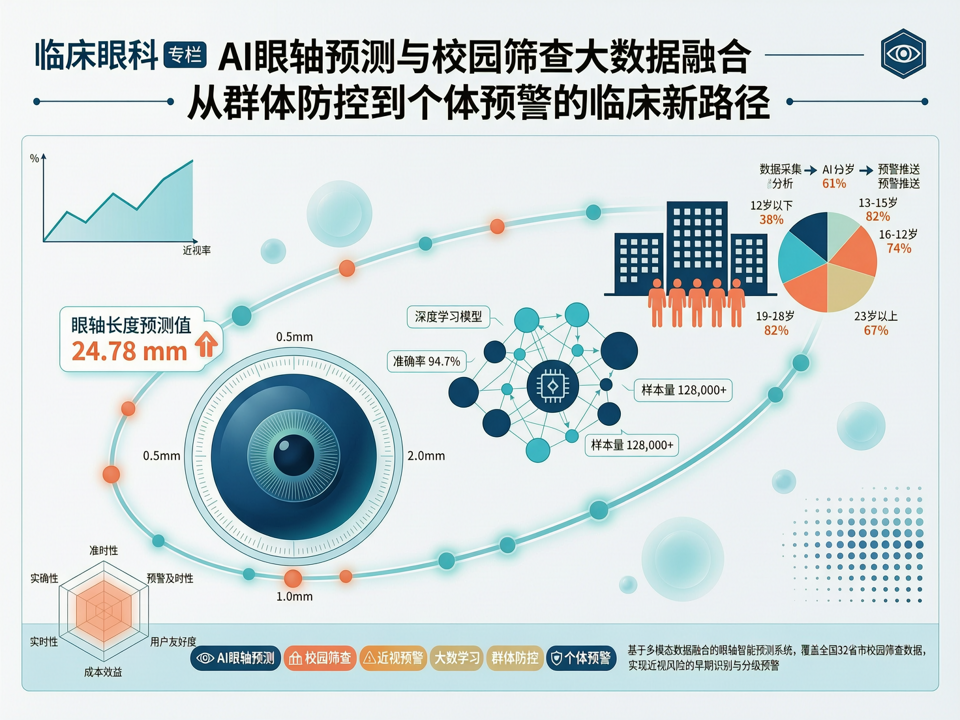 AI眼轴预测与校园筛查大数据融合:从群体防控到个体预警的临床新路径