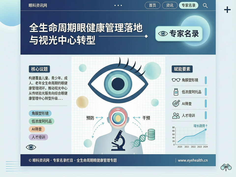 全生命周期眼健康管理落地与视光中心转型:专家名录如何构建“预防-干预-科研”一体化赋能平台?