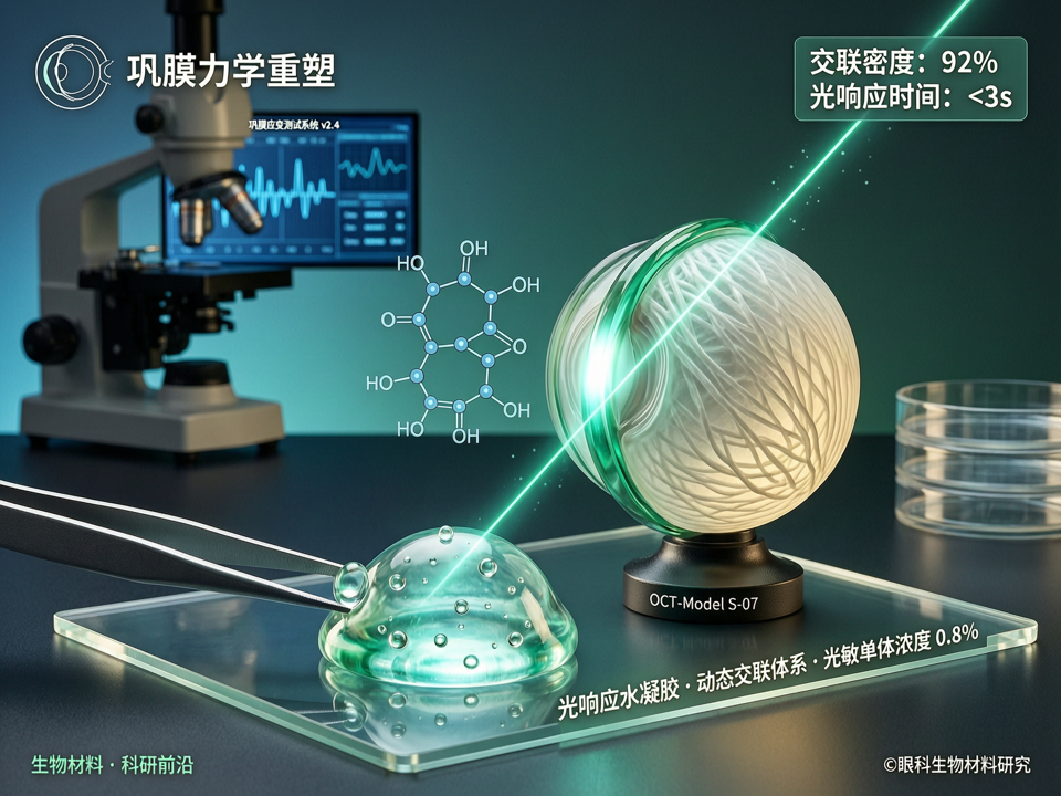 光响应动态交联水凝胶:眼科生物材料在青少年近视防控中的“巩膜力学重塑”新前沿