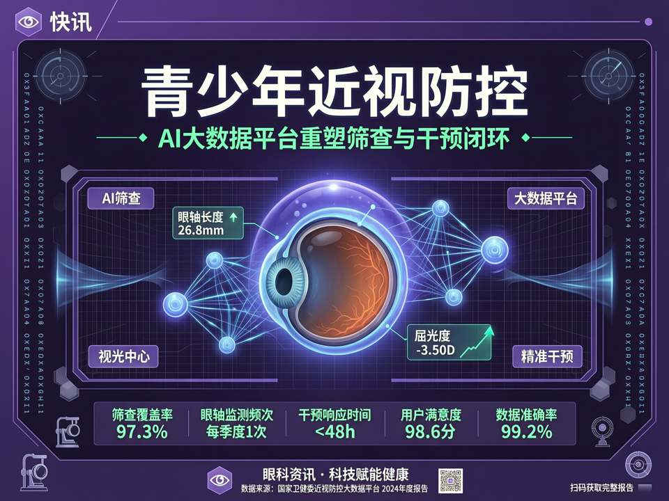 【快讯】青少年近视防控“深水区”改革:AI大数据平台如何重塑筛查与干预闭环?