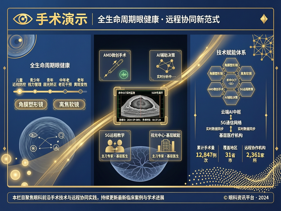 手术演示聚焦全生命周期眼健康:从儿童近视防控到老年黄斑变性手术的远程协同新范式