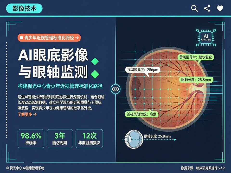 AI眼底影像与眼轴监测:构建视光中心青少年近视管理标准化路径
