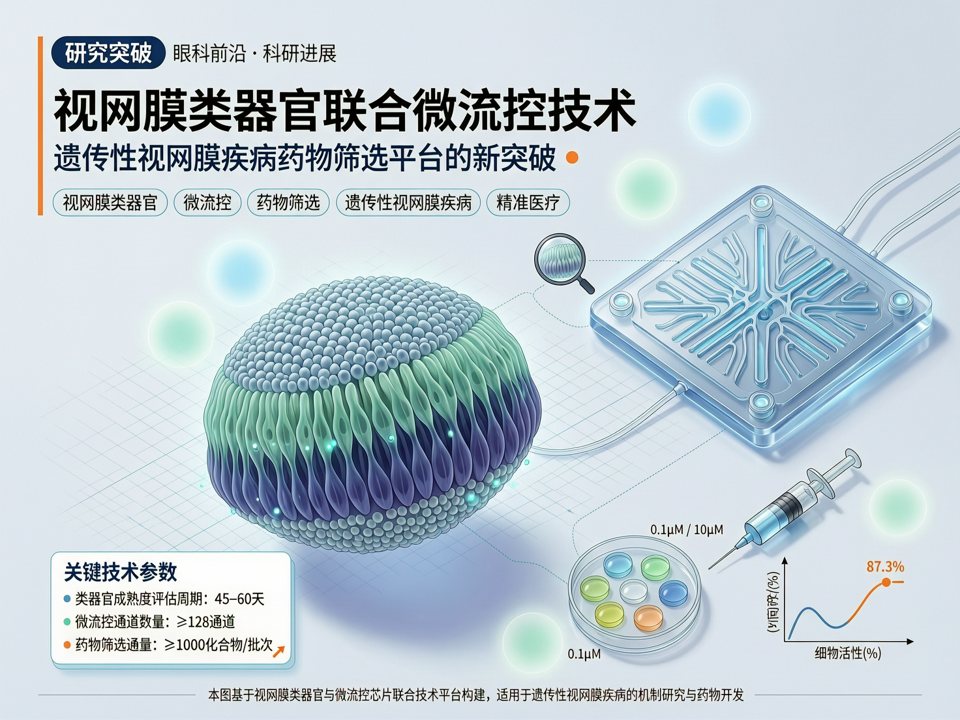 视网膜类器官联合微流控技术:遗传性视网膜疾病药物筛选平台的新突破