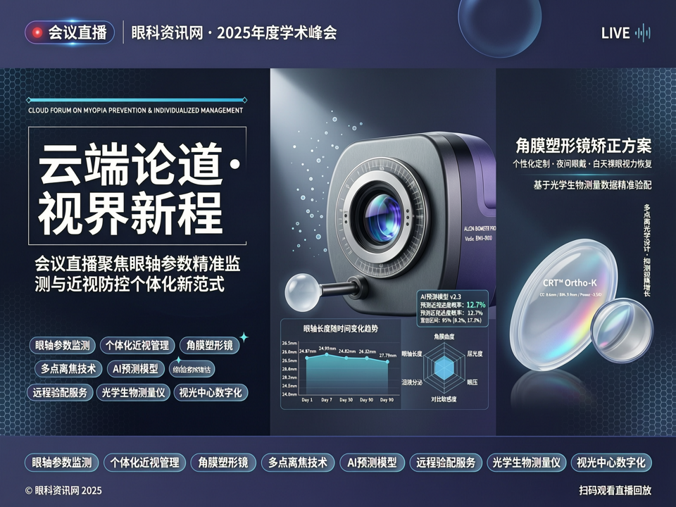 云端论道·视界新程:会议直播聚焦眼轴参数精准监测与近视防控个体化新范式