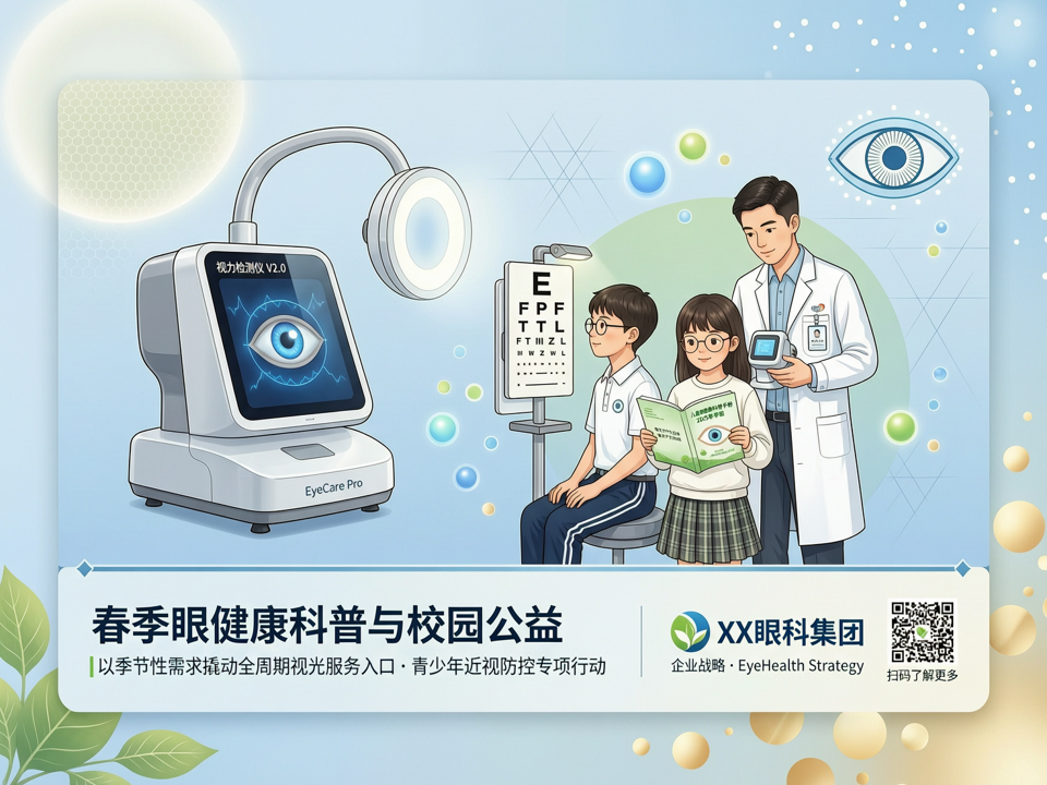 眼科企业“春季眼健康科普与校园公益”战略:以季节性需求撬动全周期视光服务入口