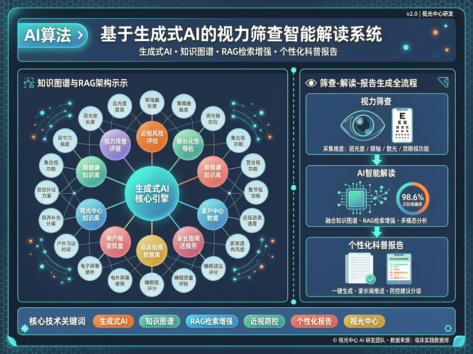 基于生成式AI的视力筛查结果自动解读与个性化科普报告生成算法