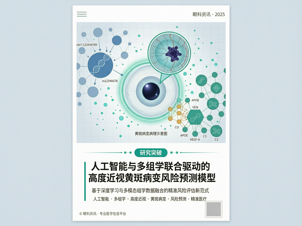 人工智能与多组学联合驱动的高度近视黄斑病变风险预测模型