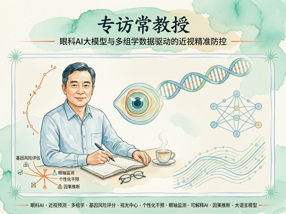 专访常教授:眼科AI大模型与多组学数据驱动的近视精准防控——从基因风险评估到个性化干预新范式