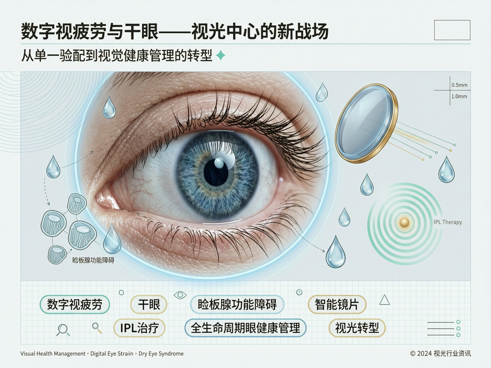 数字视疲劳与干眼:视光中心的新战场——从单一验配到视觉健康管理的转型