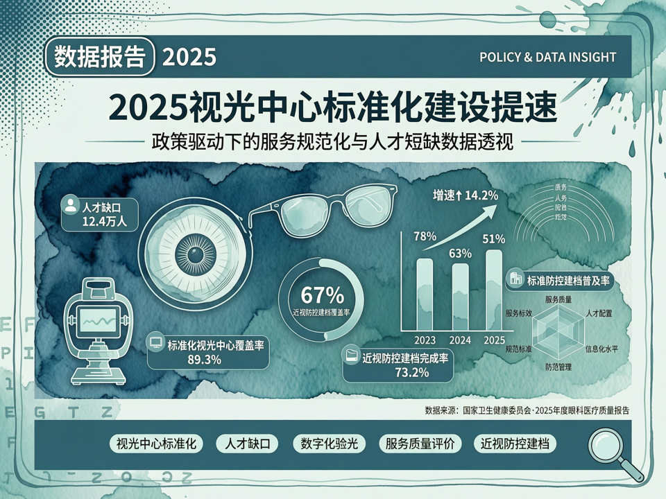 数据报告 | 2025视光中心标准化建设提速:政策驱动下的服务规范化与人才短缺数据透视