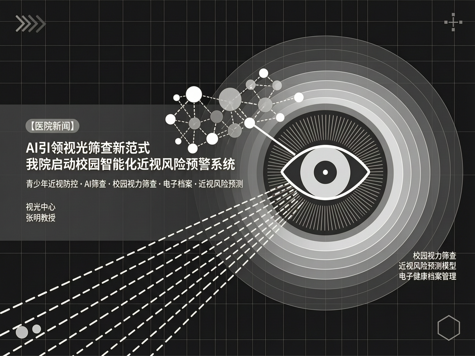 AI引领视光筛查新范式:我院启动校园智能化近视风险预警系统