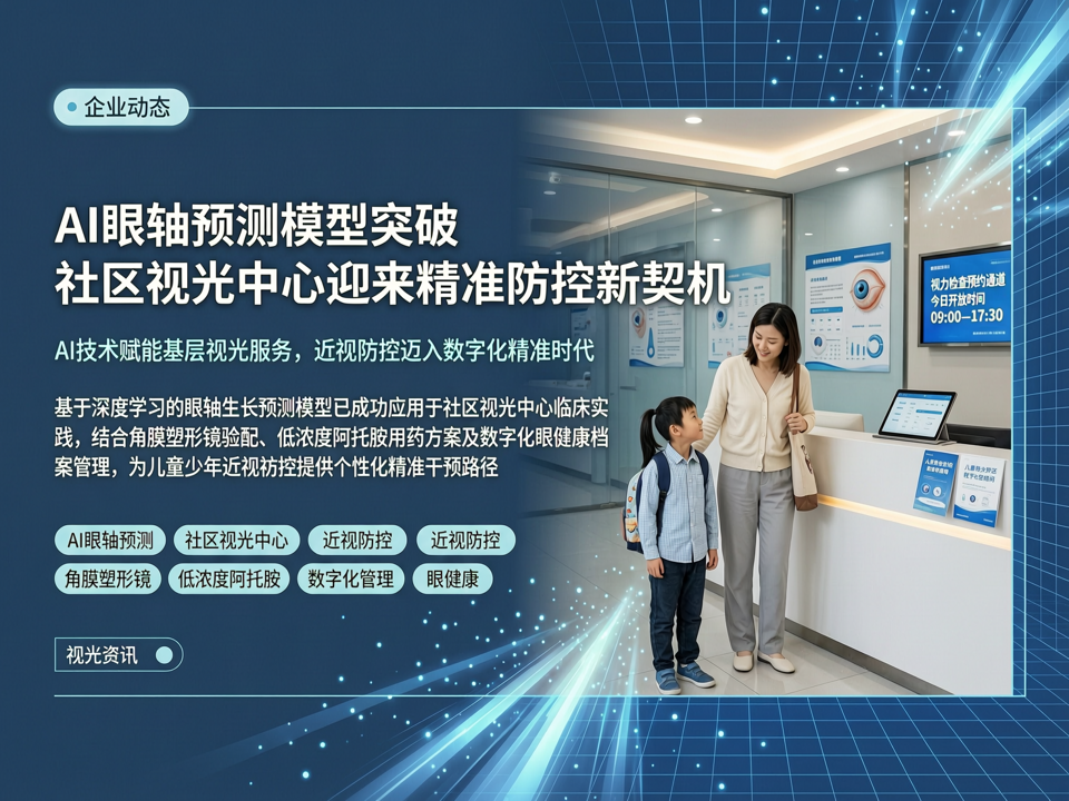 视光企业动态:AI眼轴预测模型突破,社区视光中心迎来精准防控新契机