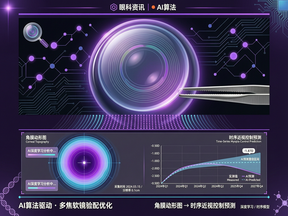 AI算法驱动的多焦软镜验配优化:从角膜地形图到时序近视控制预测