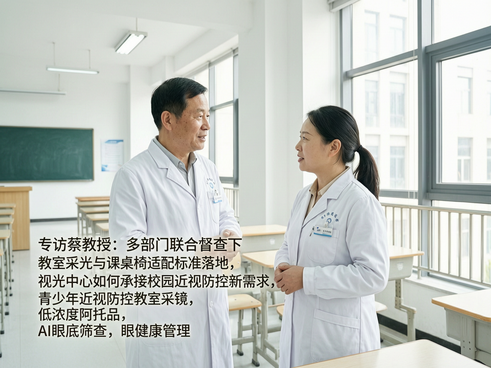 专访蔡教授:多部门联合督查下教室采光与课桌椅适配标准落地,视光中心如何承接校园近视防控新需求