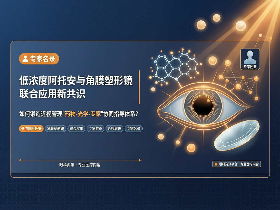 低浓度阿托品与角膜塑形镜联合应用新共识:【专家名录】如何锻造近视管理“药物-光学-专家”协同指导体系?
